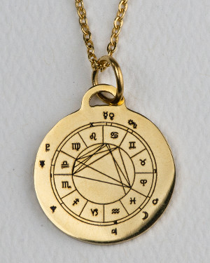 Natal Chart circle pendant necklace